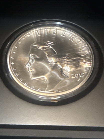2019 U.S. Mint High Relief American Liberty 2.5oz Silver Medal w/ OGP and COA - toyscardscomics