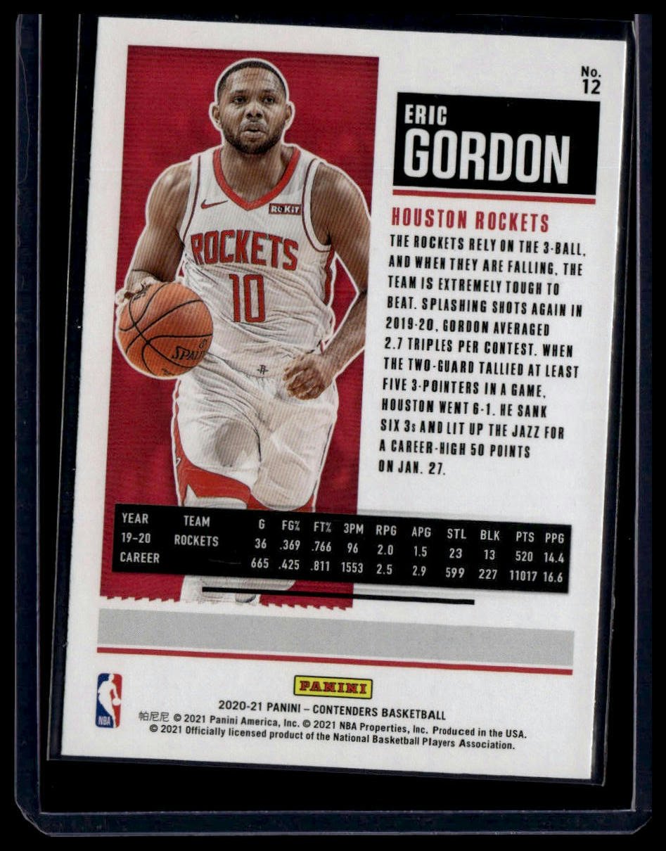 2020 - 21 Panini Contenders #12 Eric Gordon - toyscardscomics