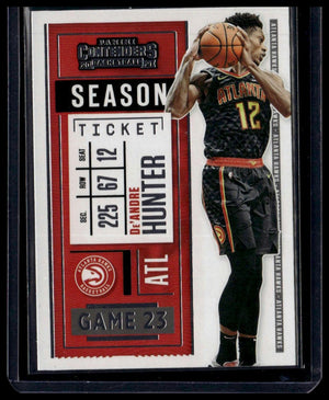 2020-21 Panini Contenders #24 De'Andre Hunter Game Ticket Red