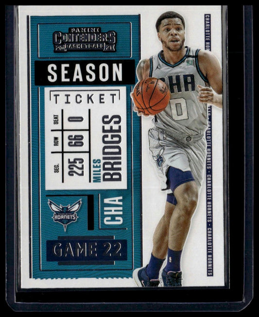 2020 - 21 Panini Contenders #54 Miles Bridges - toyscardscomics