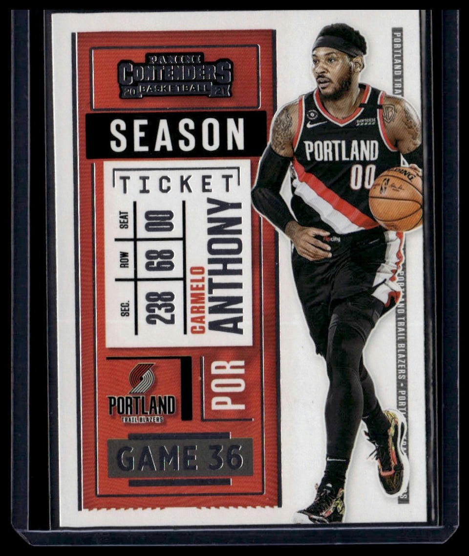 2020 - 21 Panini Contenders #92 Carmelo Anthony Game Ticket Bronze - toyscardscomics