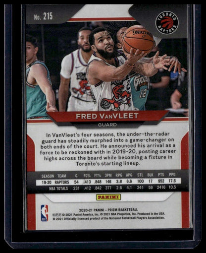 2020 - 21 Panini Prizm #215 Fred VanVleet - toyscardscomics