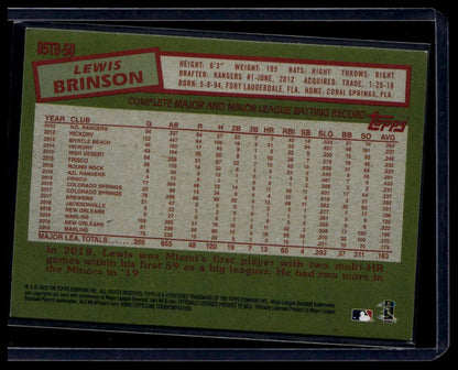 2020 Topps Update #85TB - 50 Lewis Brinson 1985 Topps Baseball 35th Anniversary - toyscardscomics