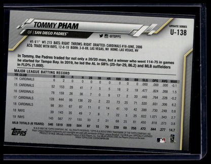 2020 Topps Update #U - 138 Tommy Pham - toyscardscomics