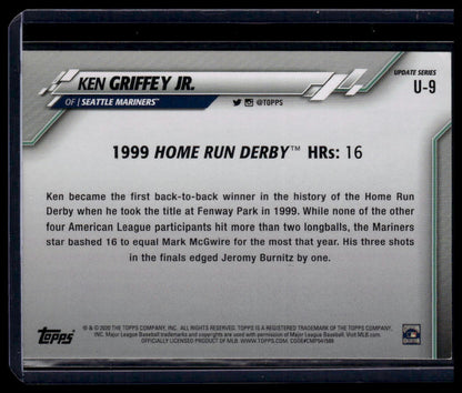 2020 Topps Update #U - 9 Ken Griffey Jr. - toyscardscomics