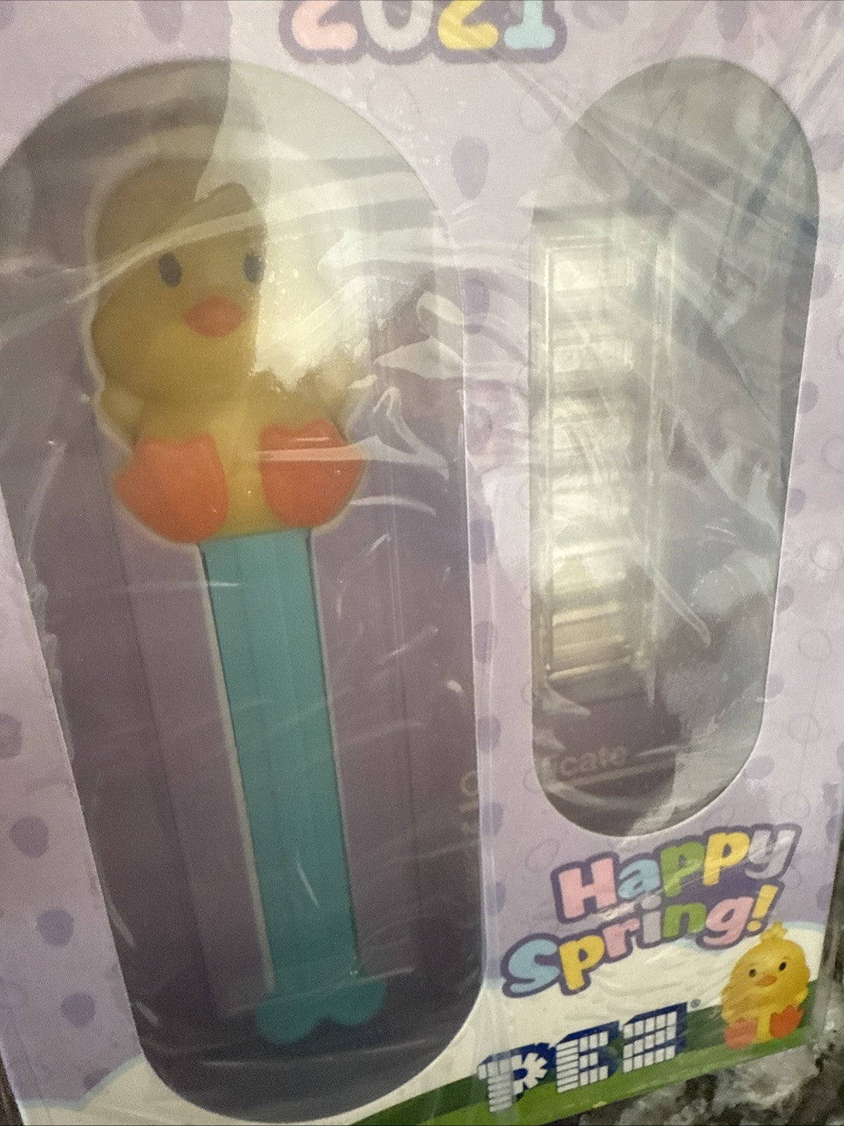 2021 EASTER PEZ (6) 5 gram Silver Wafers with Chick Dispenser - toyscardscomics