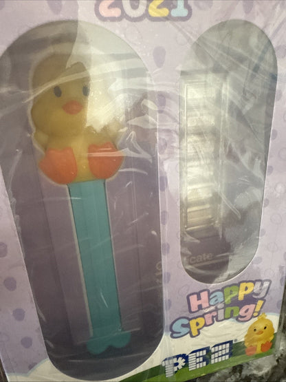 2021 EASTER PEZ (6) 5 gram Silver Wafers with Chick Dispenser - toyscardscomics