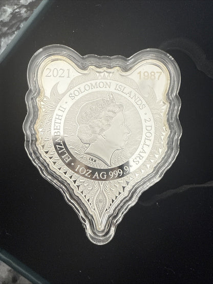 2021 GRIZZLY BEAR Spirit Animals 1 oz Silver Coin $2 Solomon Islands PAMP - toyscardscomics