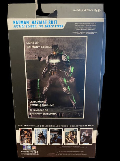 2021 - McFarlane Toys DC Multiverse Gold Label Collection "Batman Hazmat Suit" from Justice League: The Amazo Virus - MOC Sealed in box - toyscardscomics