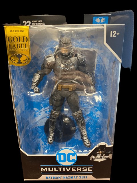 2021 - McFarlane Toys DC Multiverse Gold Label Collection "Batman Hazmat Suit" from Justice League: The Amazo Virus - MOC Sealed in box - toyscardscomics