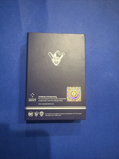 2022 1oz Fine Silver The Joker New Zealand Mint Faces of Gotham - toyscardscomics