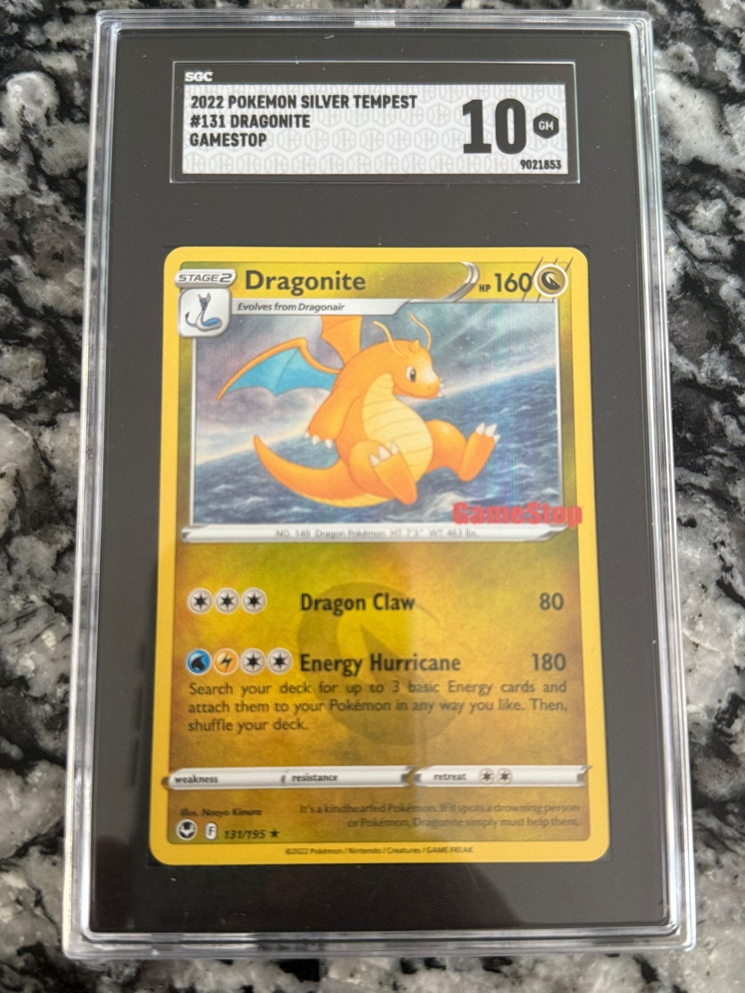 2022 Pokemon Silver Tempest #131 Dragonite Gamestop - toyscardscomics