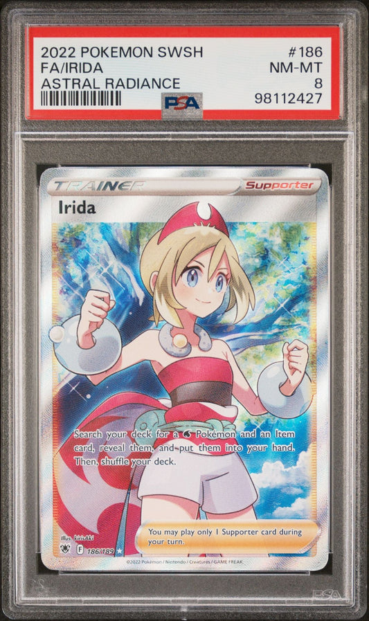 2022 POKEMON SWORD & SHIELD ASTRAL RADIANCE 186 FULL ART/IRIDA - toyscardscomics