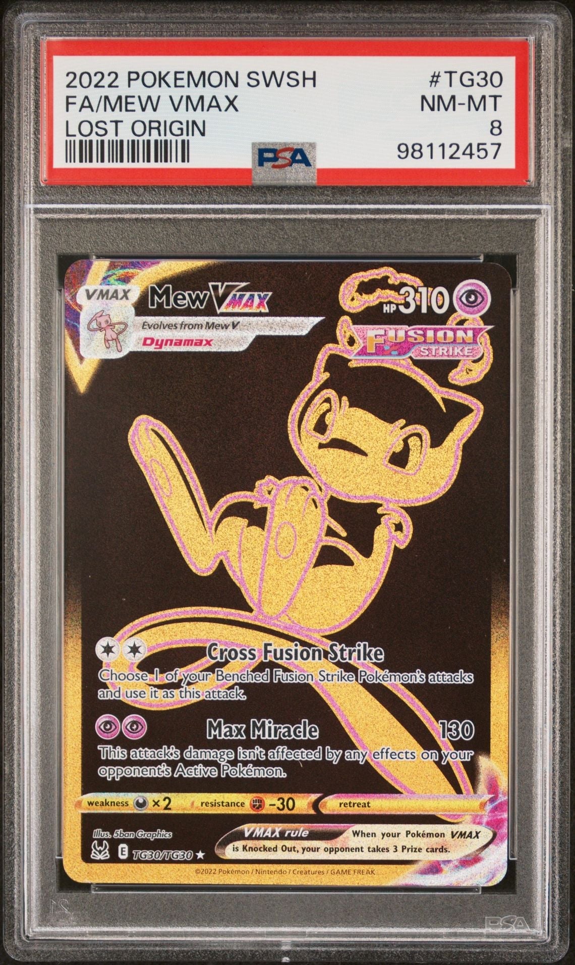 2022 POKEMON SWORD & SHIELD LOST ORIGIN TG30 FULL ART/MEW VMAX - toyscardscomics