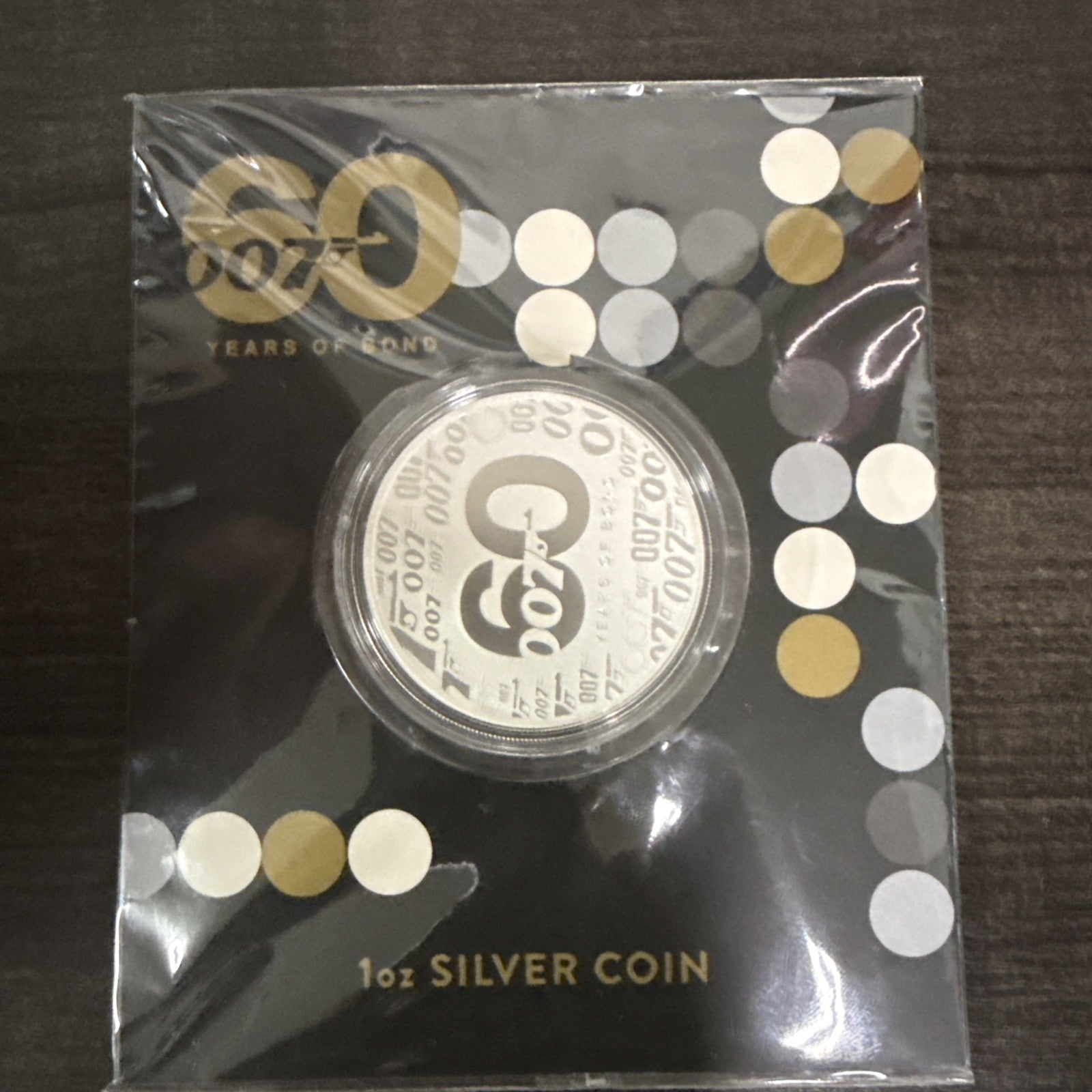 2022 Tuvalu 007 James Bond 60 Years of Bond Anniversary 1 oz Silver Coin in Card - toyscardscomics