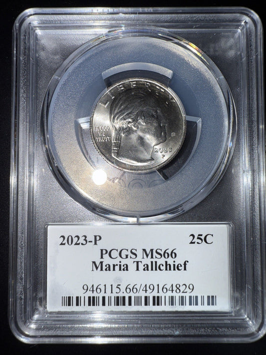 2023 P Maria Tallchief 25c PCGS MS66 American Women Quarter SIGNED BY PCGS PREZ! - toyscardscomics