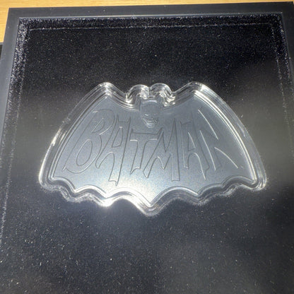 2024 BATMAN™ 85 Years – 1966 Batman Logo 1oz Silver Collectible Coin COA 847 - toyscardscomics