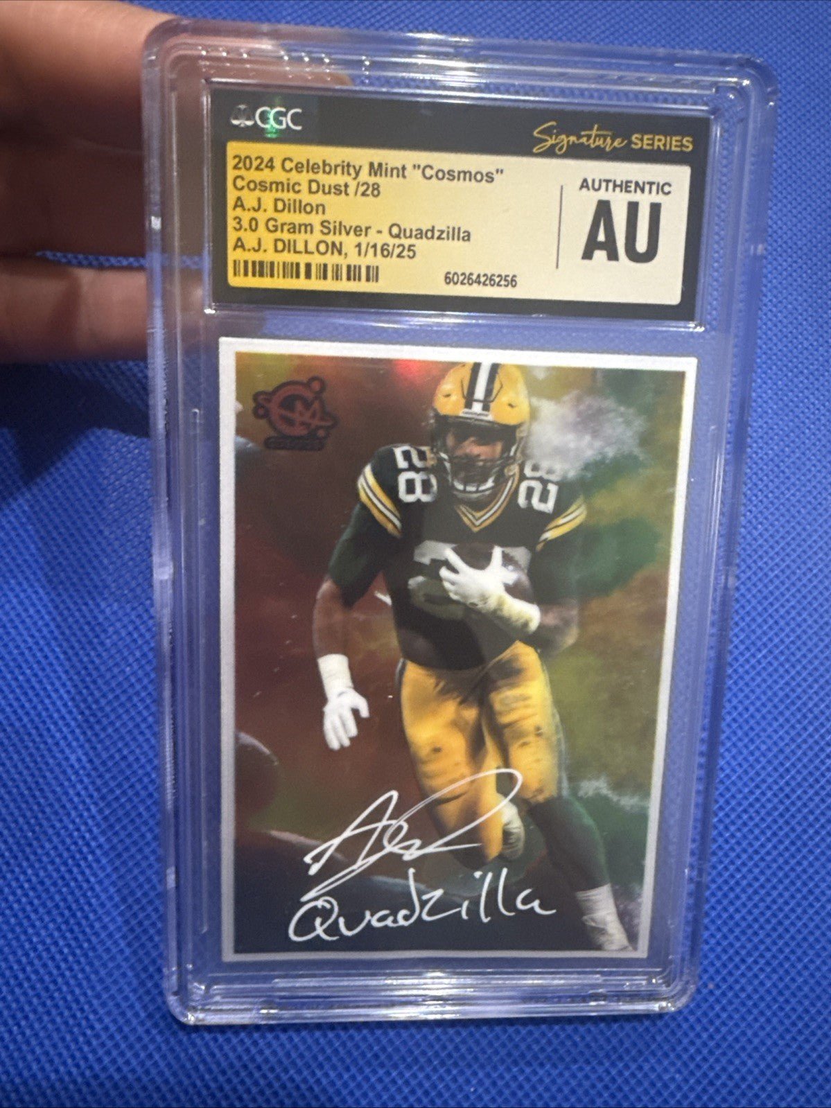 2024 celebrity mint cosmos aj dillon 3.0 gram quadzilla cosmos - toyscardscomics