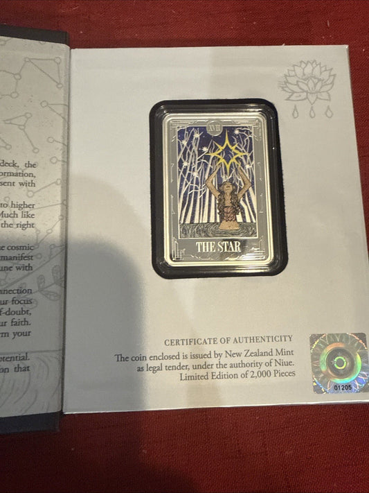 2024 Niue $2 Tarot Cards The Star 1oz .999 Silver Collectible Proof Coin - toyscardscomics