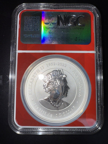 2024 P125 Australia 1 Oz .999 Fine Silver Lunar Year of the Dragon NGC MS70 S$1 - toyscardscomics