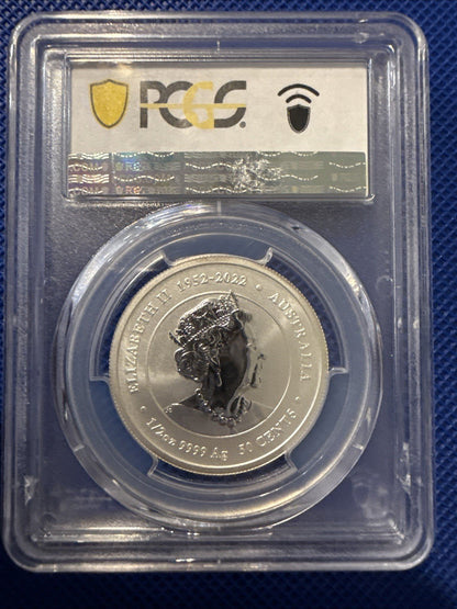 2024 - P125 Australia 50C Silver Year of the Dragon Red PCGS MS 70 - toyscardscomics