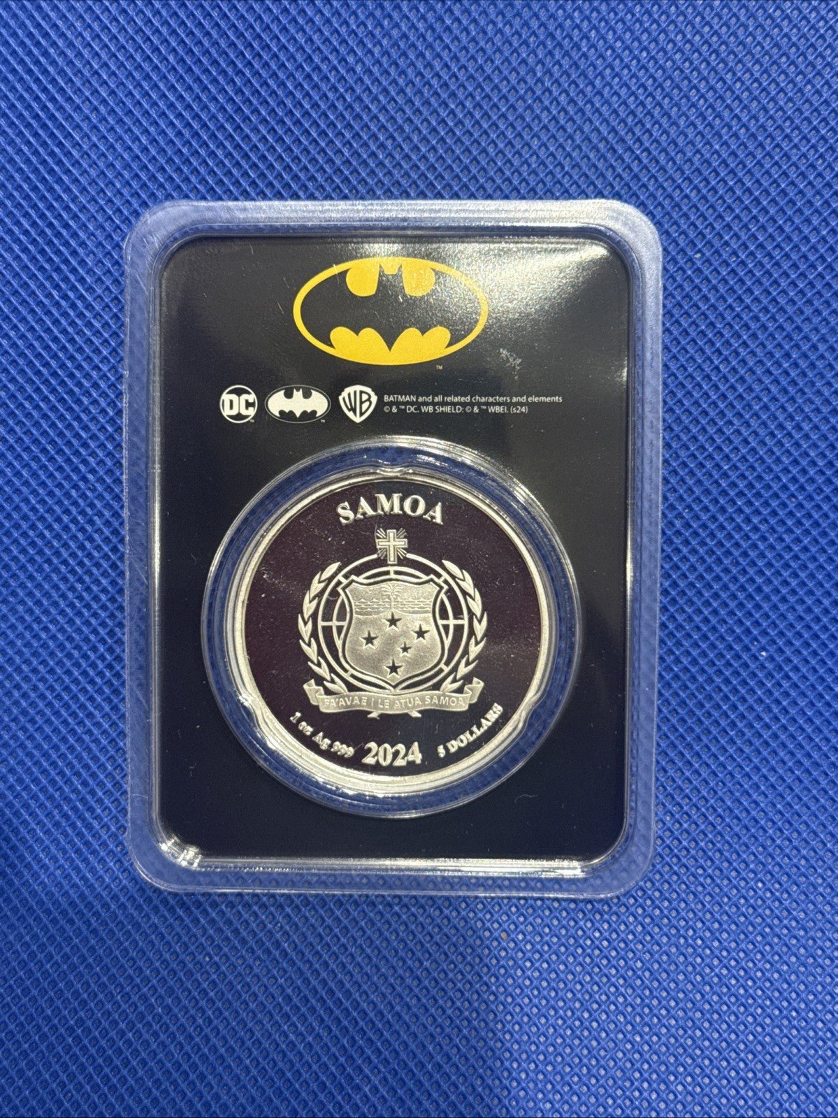 2024 Samoa Batman Colorized Silver Coin - 1 oz TEP - Limited Edition - toyscardscomics
