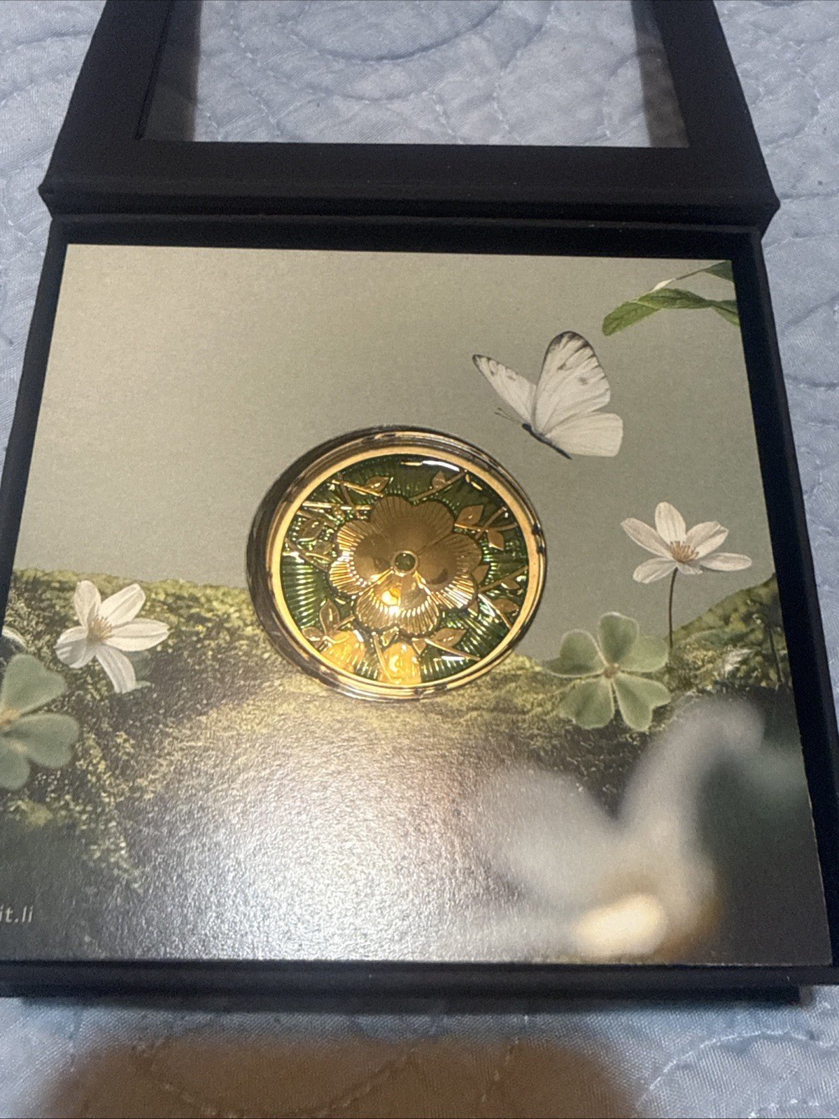 2025 1 Oz .9999 Silver CIT Cook Islands Evergreen Clover Gold Gilded Silver Coin - toyscardscomics
