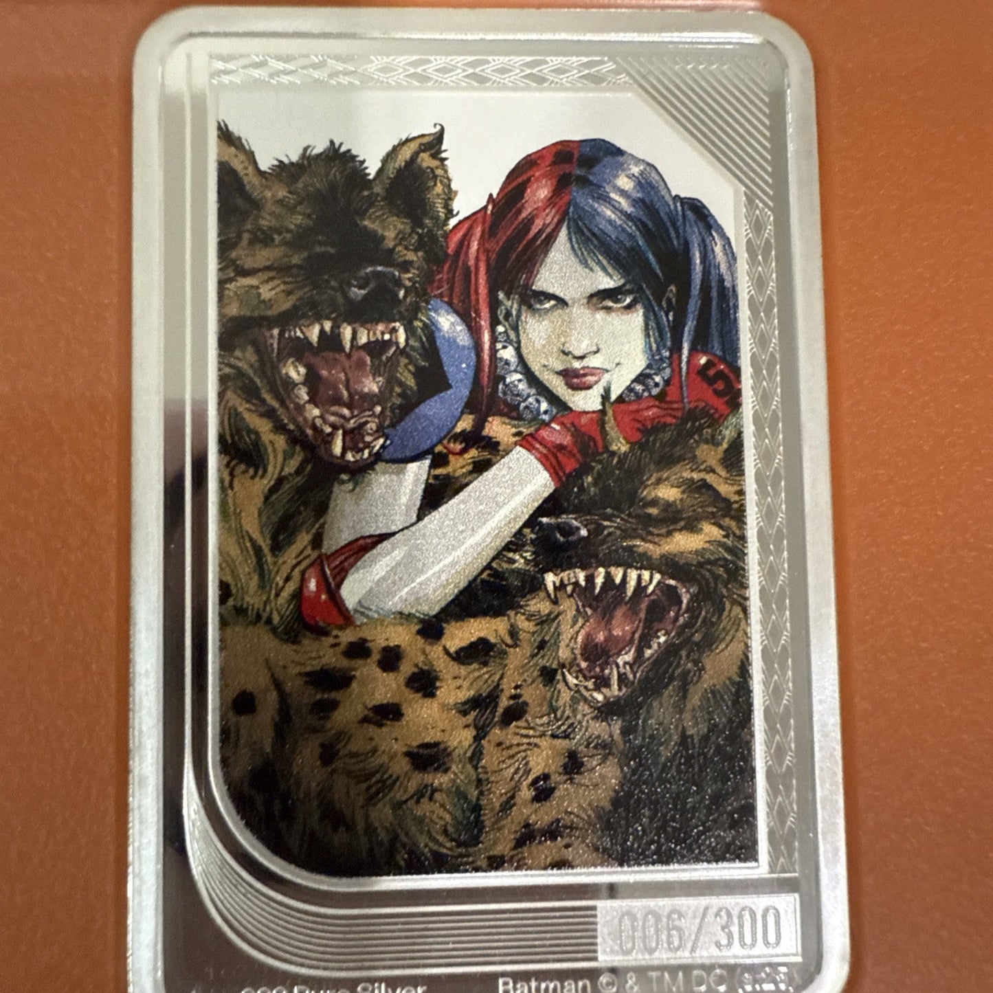 2025 Agoro Art of DC Comics Harley Quinn 06/300!!! 1 oz Silver Topaz Limited Ed. - toyscardscomics