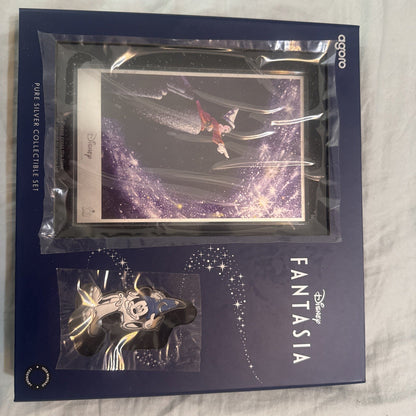 2025 Agoro Disney Fantasia 1 oz Silver Coin + 5g Silver Foil Boxed Set NEW - toyscardscomics