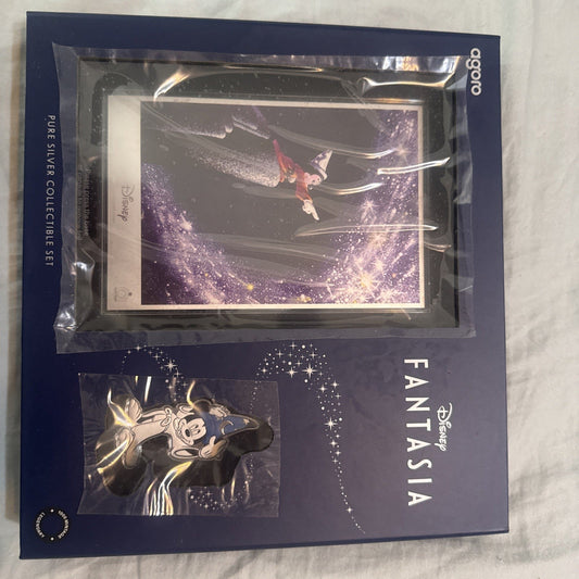 2025 Agoro Disney Fantasia 1 oz Silver Coin + 5g Silver Foil Boxed Set NEW - toyscardscomics