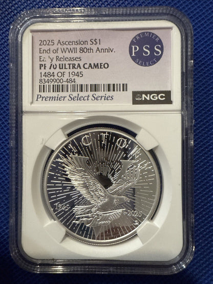 2025 Ascension End of WW11 Early Release PF 70 Ultra Cameo /1945 RARE - toyscardscomics