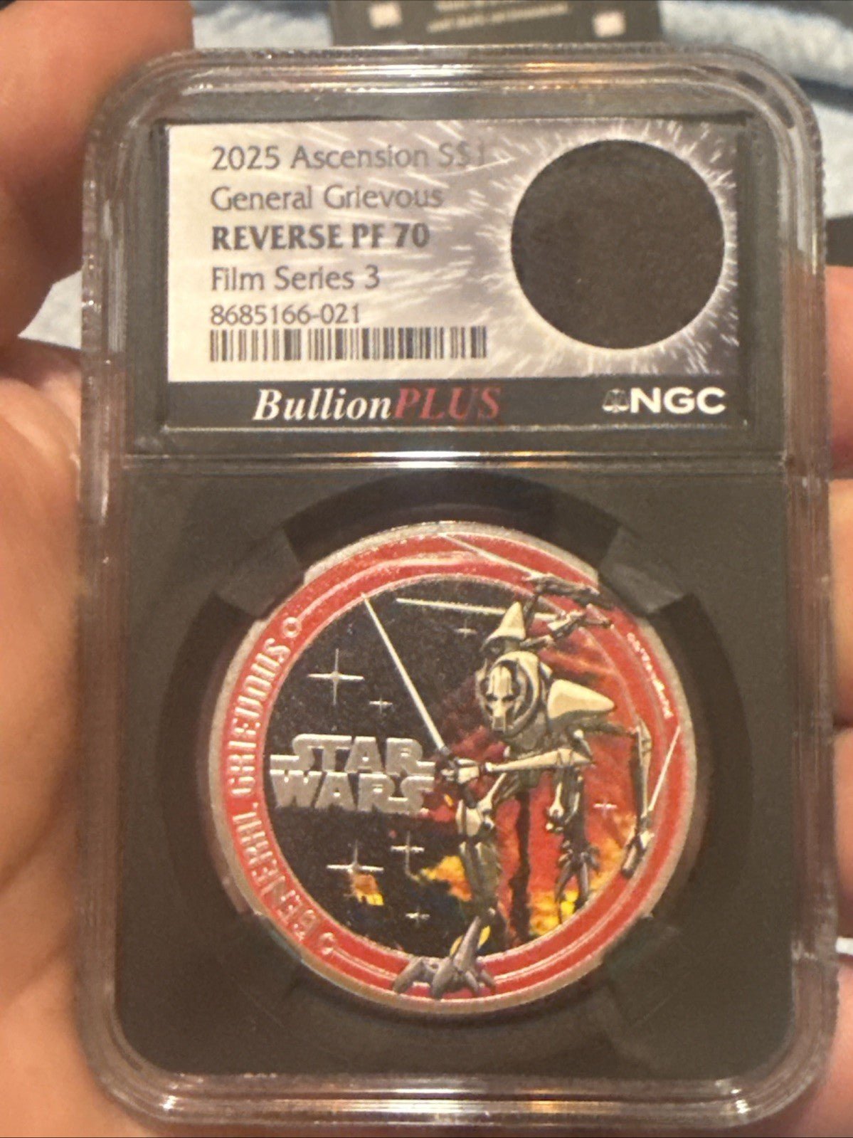 2025 ASCENSION S$1 GENERAL GRIEVOUS REVERSE PROOF 70 SILVER NGC - toyscardscomics