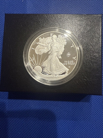 2025 Laser Engraved American Eagle Proof Silver Coin One Ounce West Point - toyscardscomics