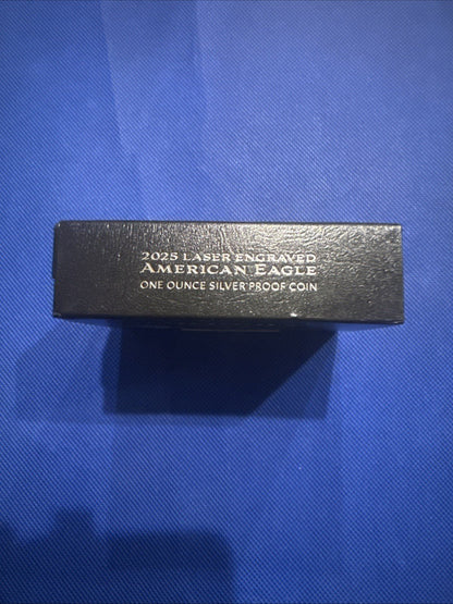 2025 Laser Engraved American Eagle Proof Silver Coin One Ounce West Point - toyscardscomics