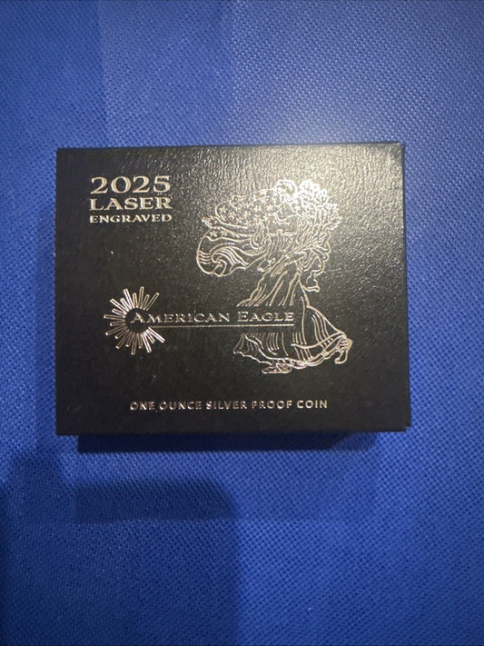 2025 Laser Engraved American Eagle Proof Silver Coin One Ounce West Point - toyscardscomics