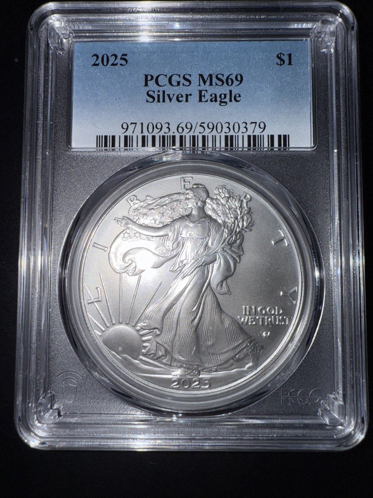2025 Silver American Eagle MS - 69 PCGS - toyscardscomics