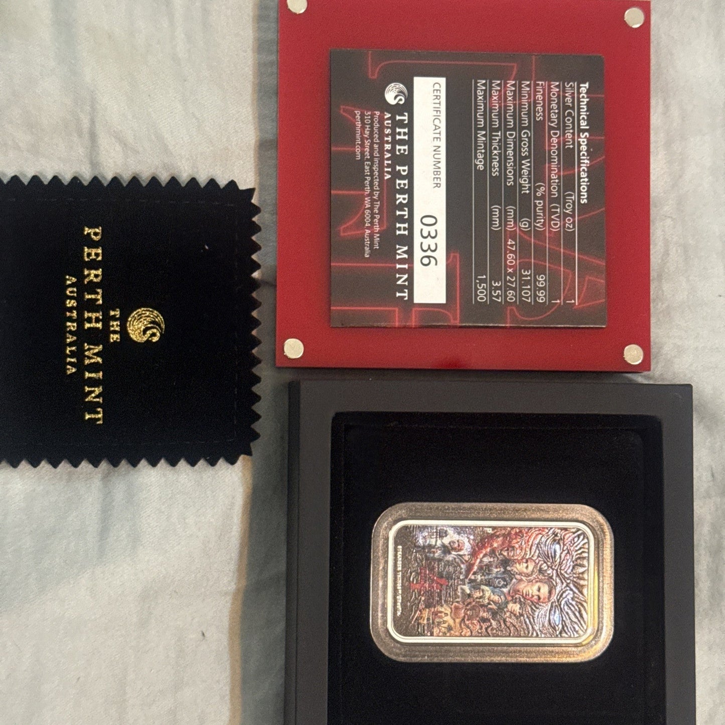 2026 $1 Tuvalu Season 4 Stranger Things 1 oz Silver Colorized Rectangular Coin - toyscardscomics