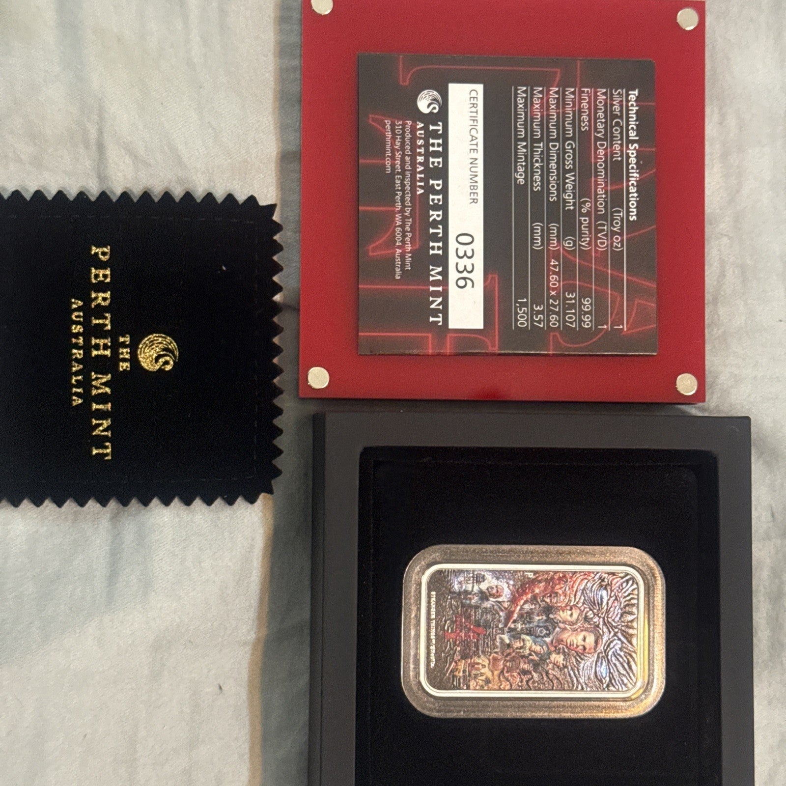 2026 $1 Tuvalu Season 4 Stranger Things 1 oz Silver Colorized Rectangular Coin - toyscardscomics