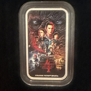 2026 $1 Tuvalu Season 4 Stranger Things 1 oz Silver Colorized Rectangular Coin