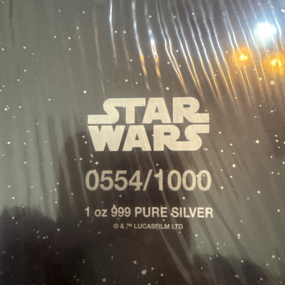 2026 AGORO 1oz .999 SILVER FOIL STAR WARS POSTER RETURN OF THE JEDI*554/1000 - toyscardscomics