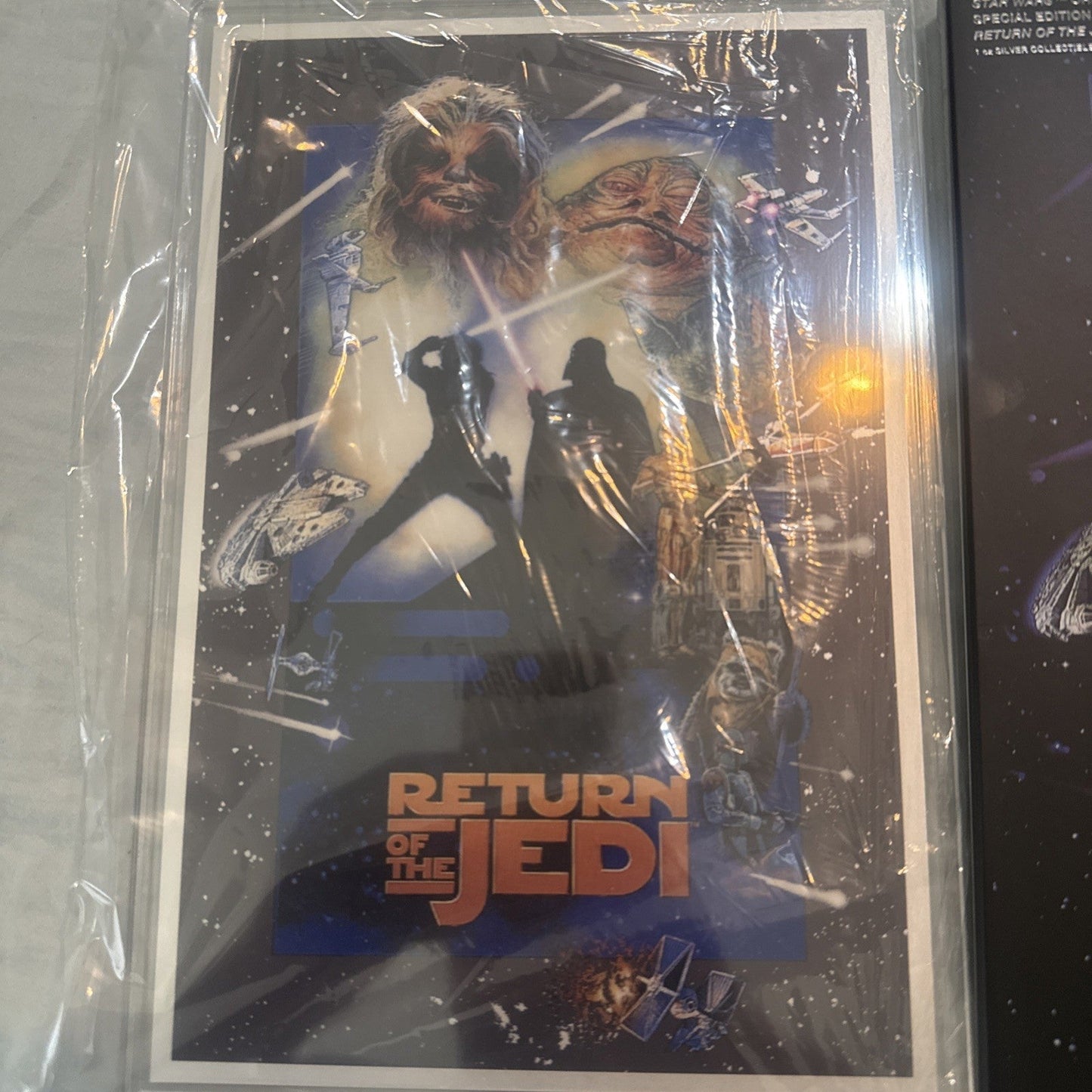 2026 AGORO 1oz .999 SILVER FOIL STAR WARS POSTER RETURN OF THE JEDI*554/1000 - toyscardscomics