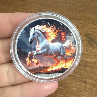 2026 U.S. Eagle Fire Horse Edition 1 oz Silver Coin - toyscardscomics