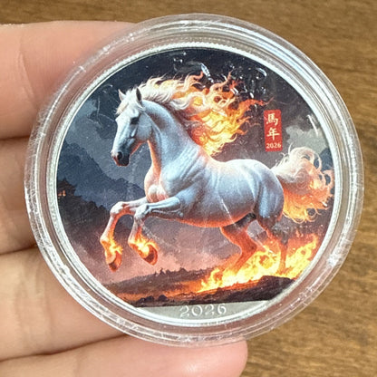 2026 U.S. Eagle Fire Horse Edition 1 oz Silver Coin - toyscardscomics