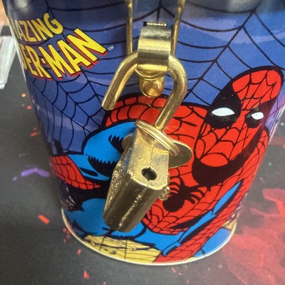 1998 Tin/metal Amazing Spider-man Bank With Lock! Rare