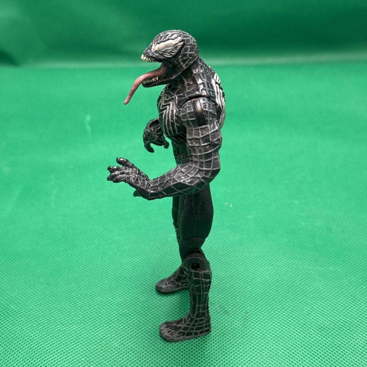 2007 Marvel Spider-Man 3 - Venom - Black Grey Silver Action Figure Loose