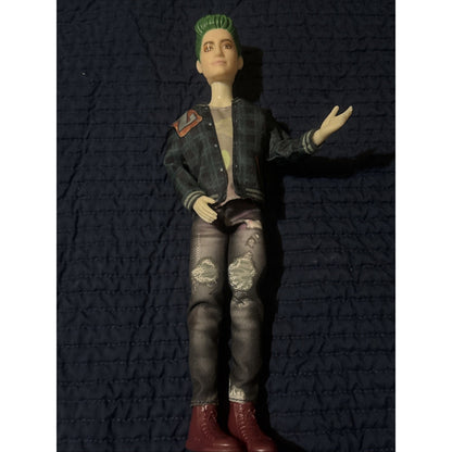 Disney Zombies 3 Zed Fashion Doll 12” Green Molded Hair Outfit Shoes Bracelet