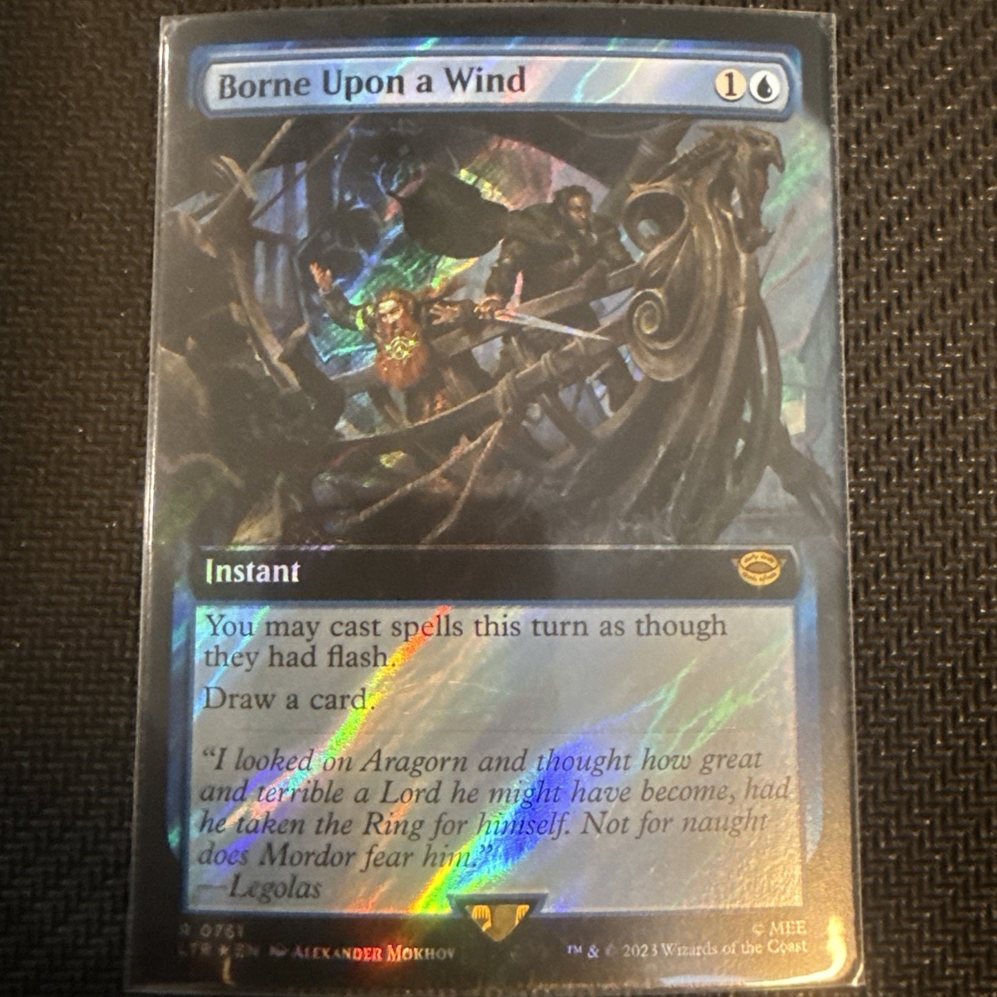 Borne Upon a Wind (Extended Art) (Surge Foil) Lord of the Rings NM 761