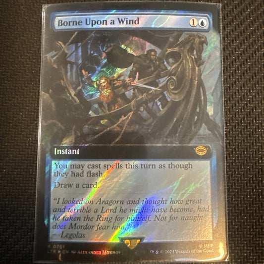 Borne Upon a Wind (Extended Art) (Surge Foil) Lord of the Rings NM 761