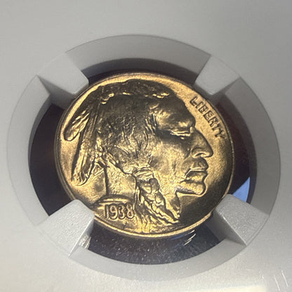 1938-D/S Buffalo Nickel - 5c NGC MS66 - Bullion Plus