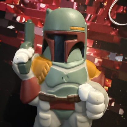 Disney Star Wars Boba Fett Vinyl Figure 2008 Lucasfilm Bath Pool Toy 5" Tall